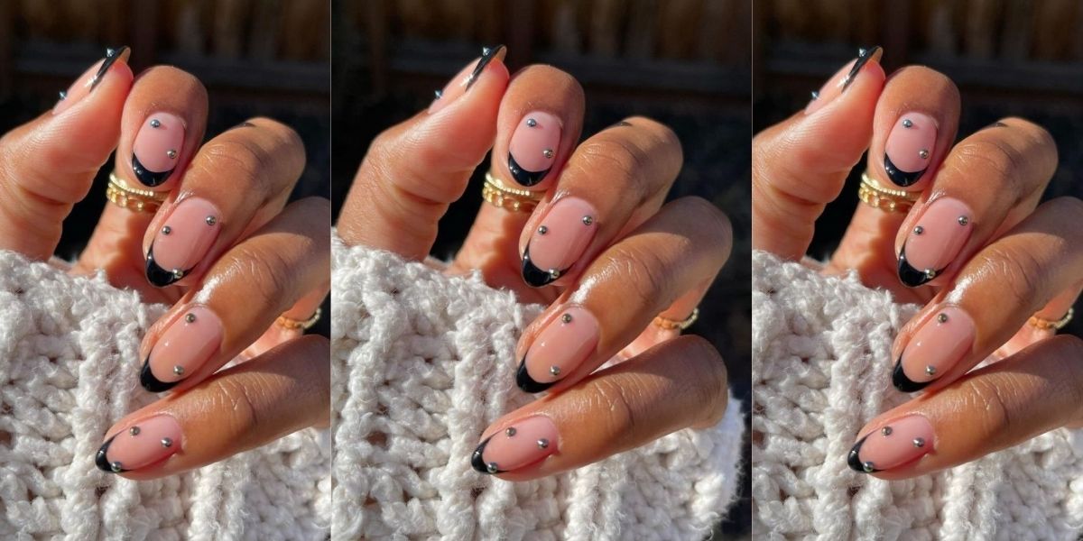 12 Edgy-However-Elegant Black French Tip Nails to Try